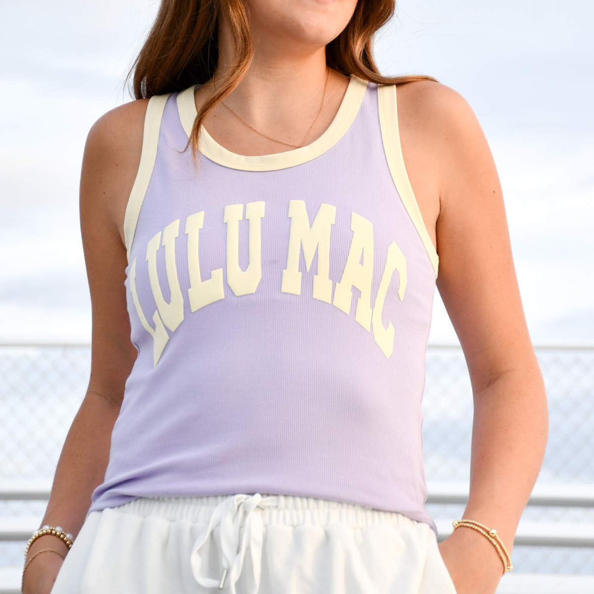 LM Tank- Lavender/Butter