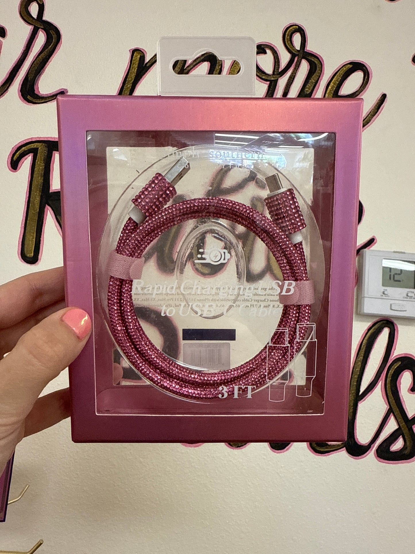 SS Rhinestone USB-C Phone Charger