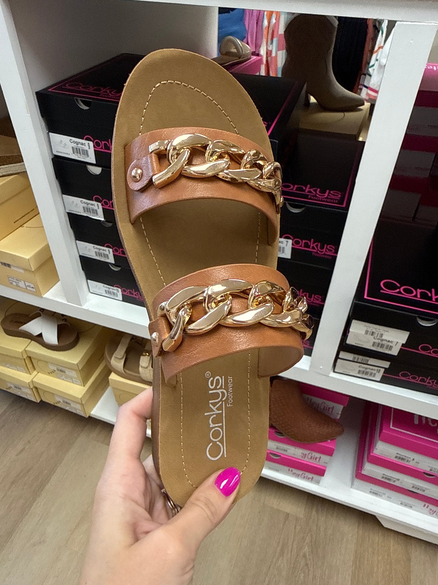 Corky Sandals with Gold Buckle