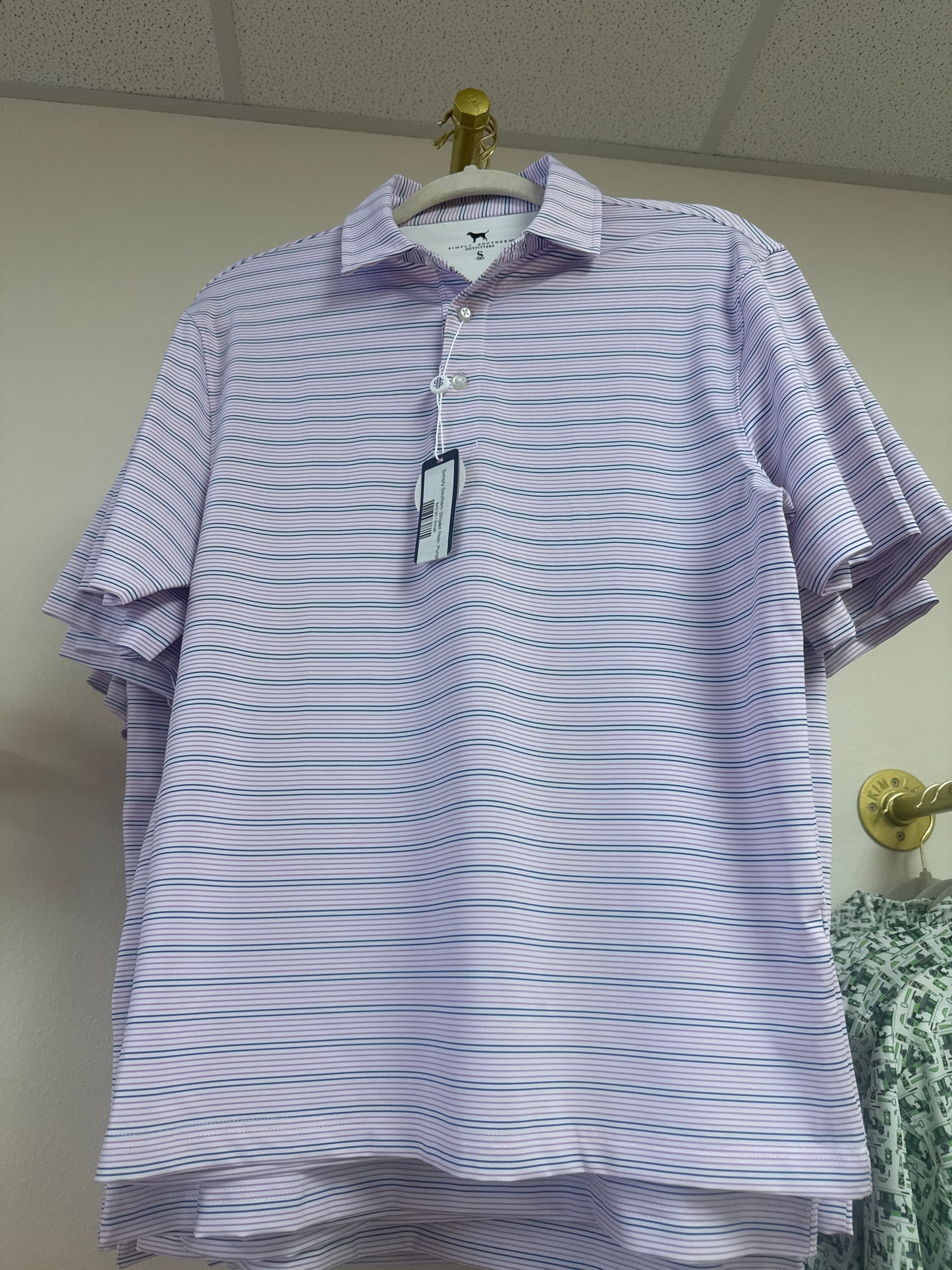 Simply Southern Striped Polo- Purple