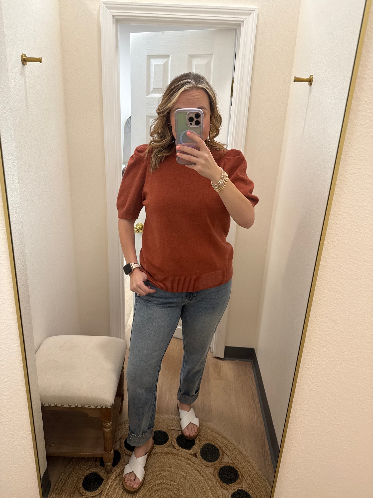 S+S Short Sleeve Sweater Top