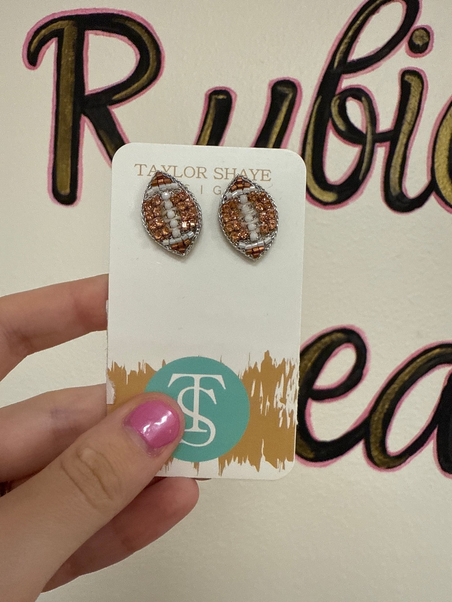 TS Football Stud Earrings
