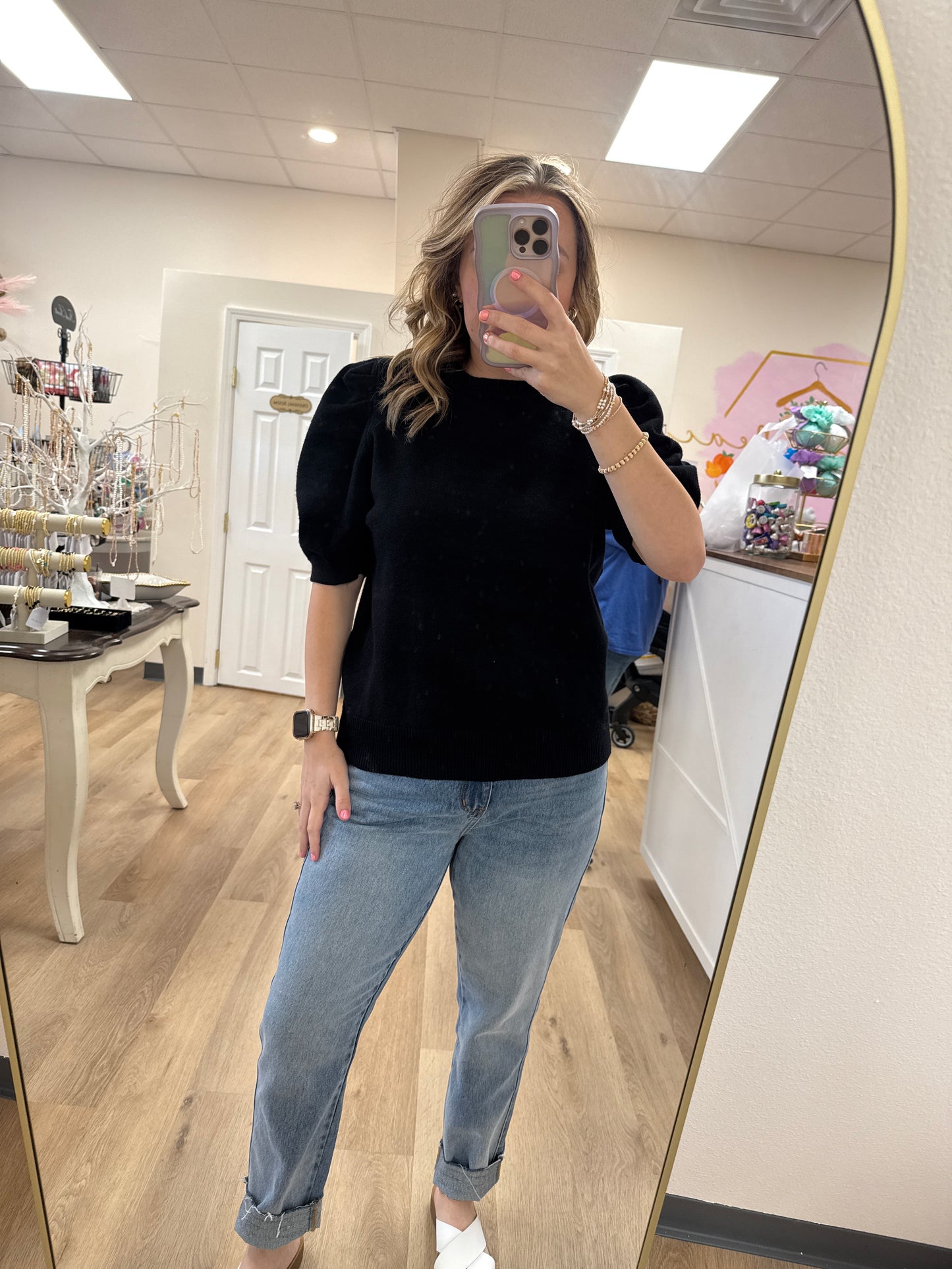 S+S Short Sleeve Sweater Top