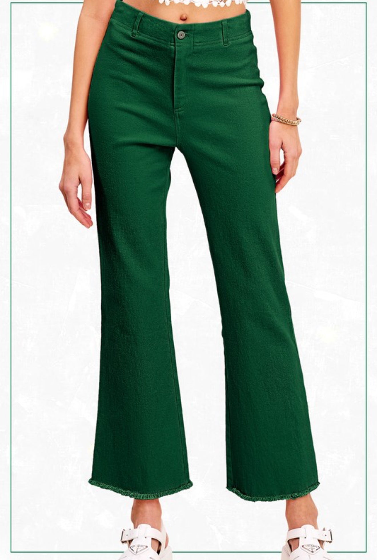 La Miel Soft Washed Stretchy High Waisted Wide Flare Pants