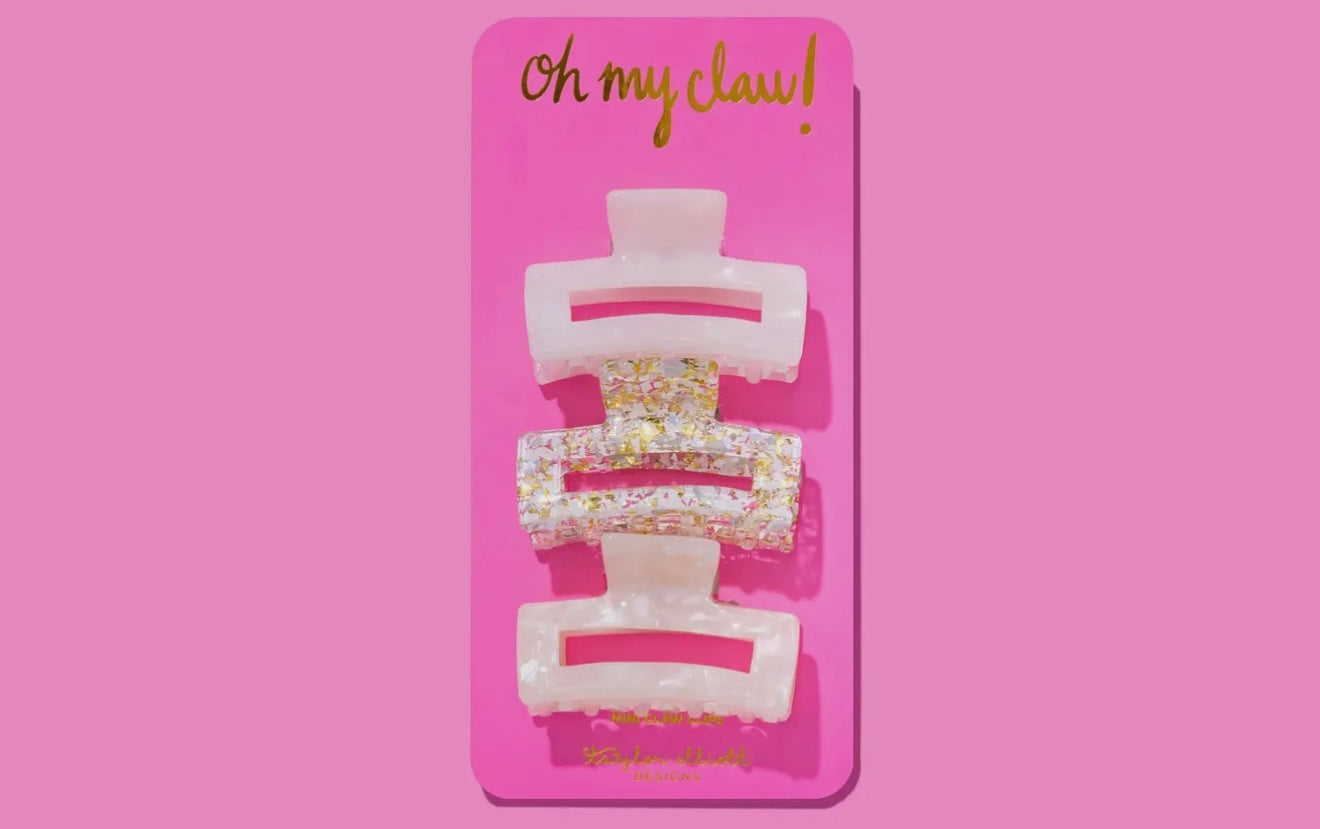 TE Claw Hair Clip Trio