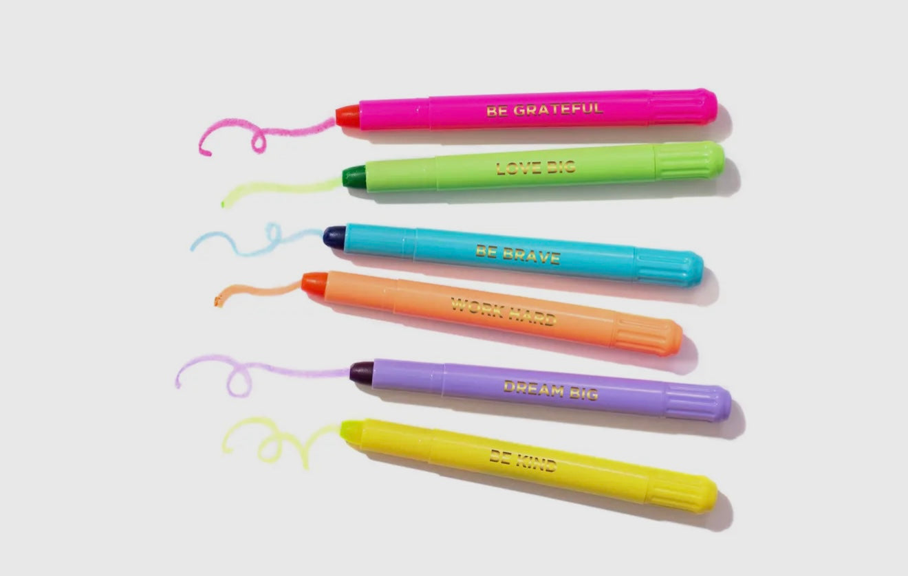 TE Motivational Wax Highlighter Set
