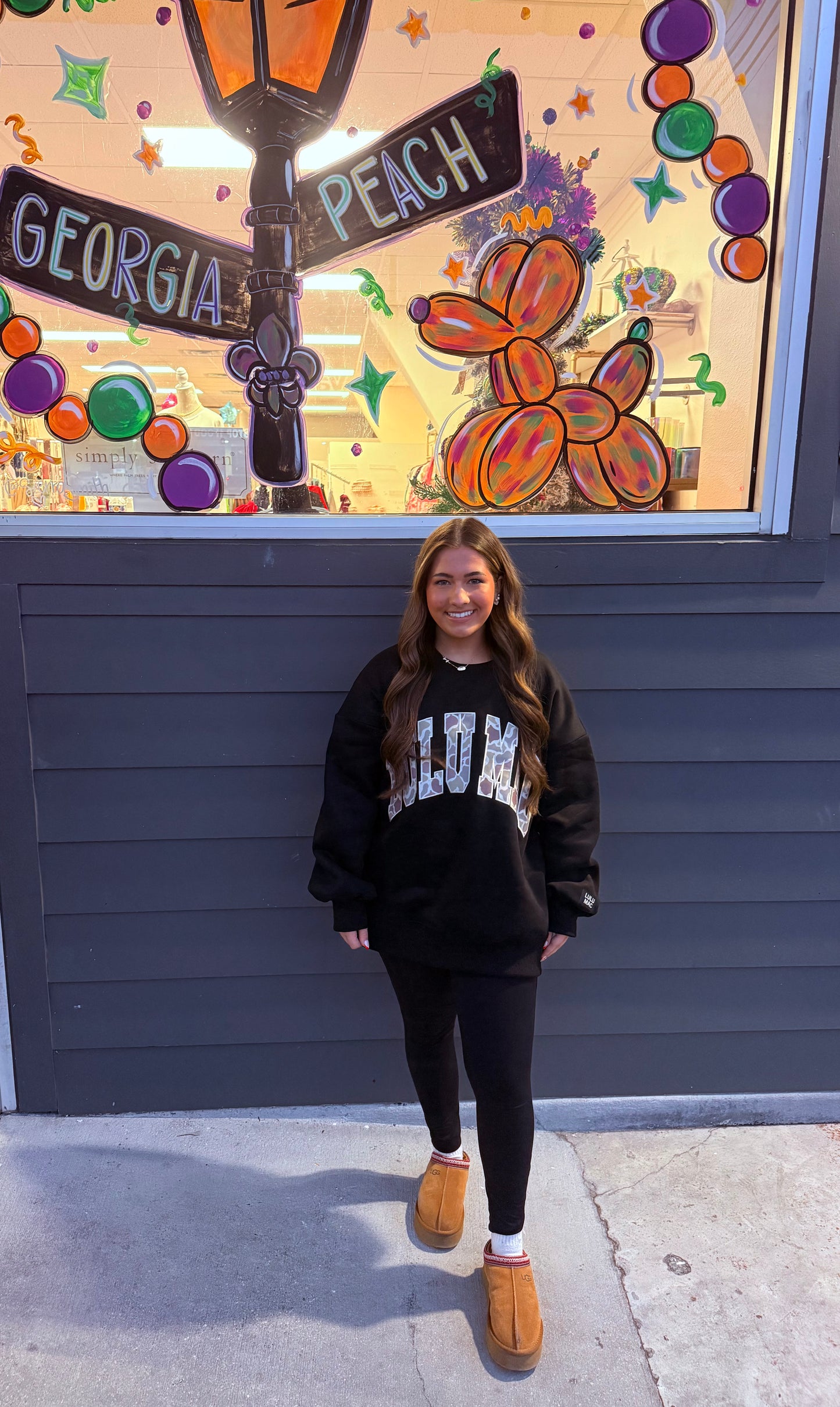 Lulu Mac Sweatshirt- Camo Letters