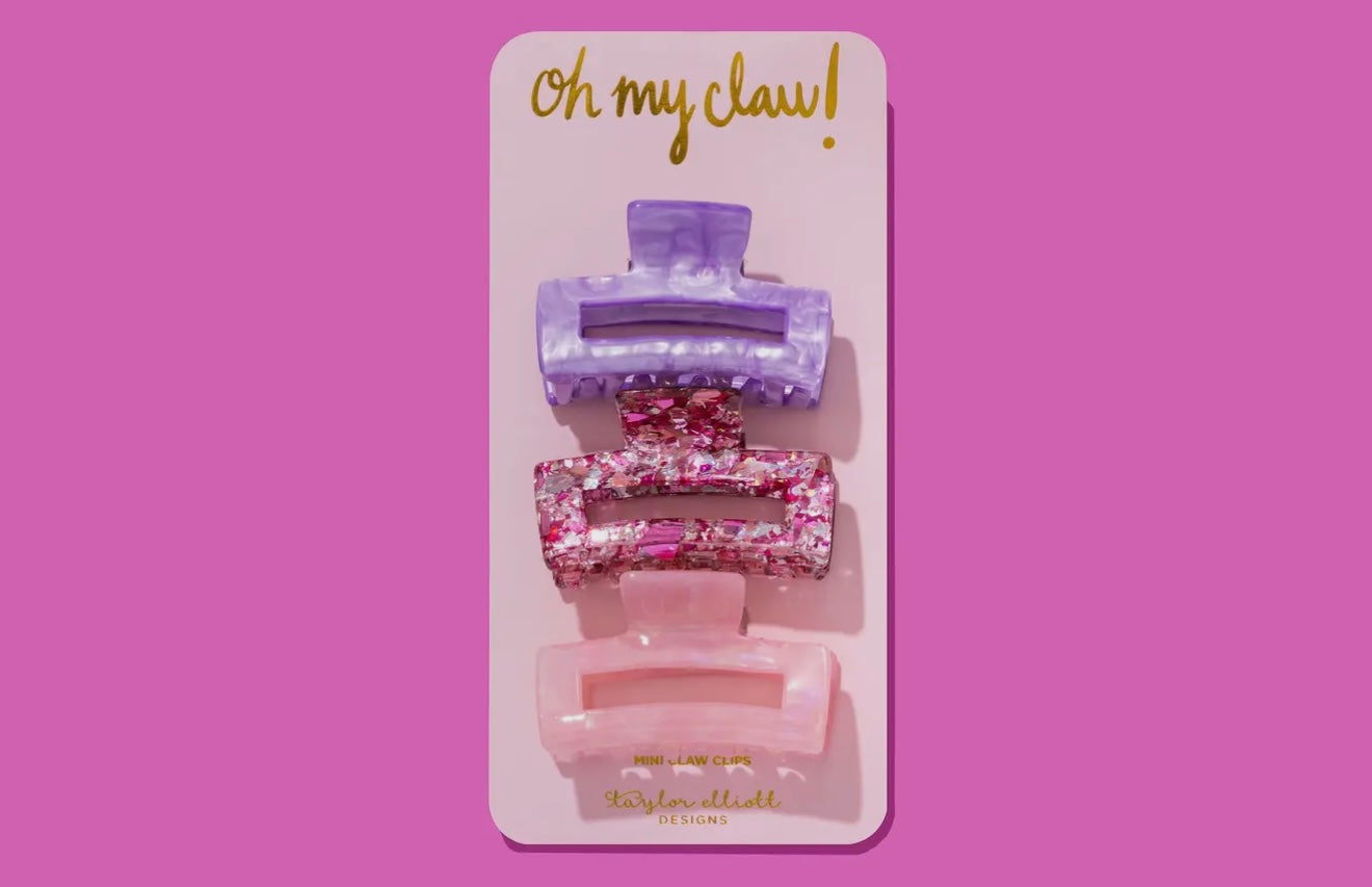 TE Claw Hair Clip Trio