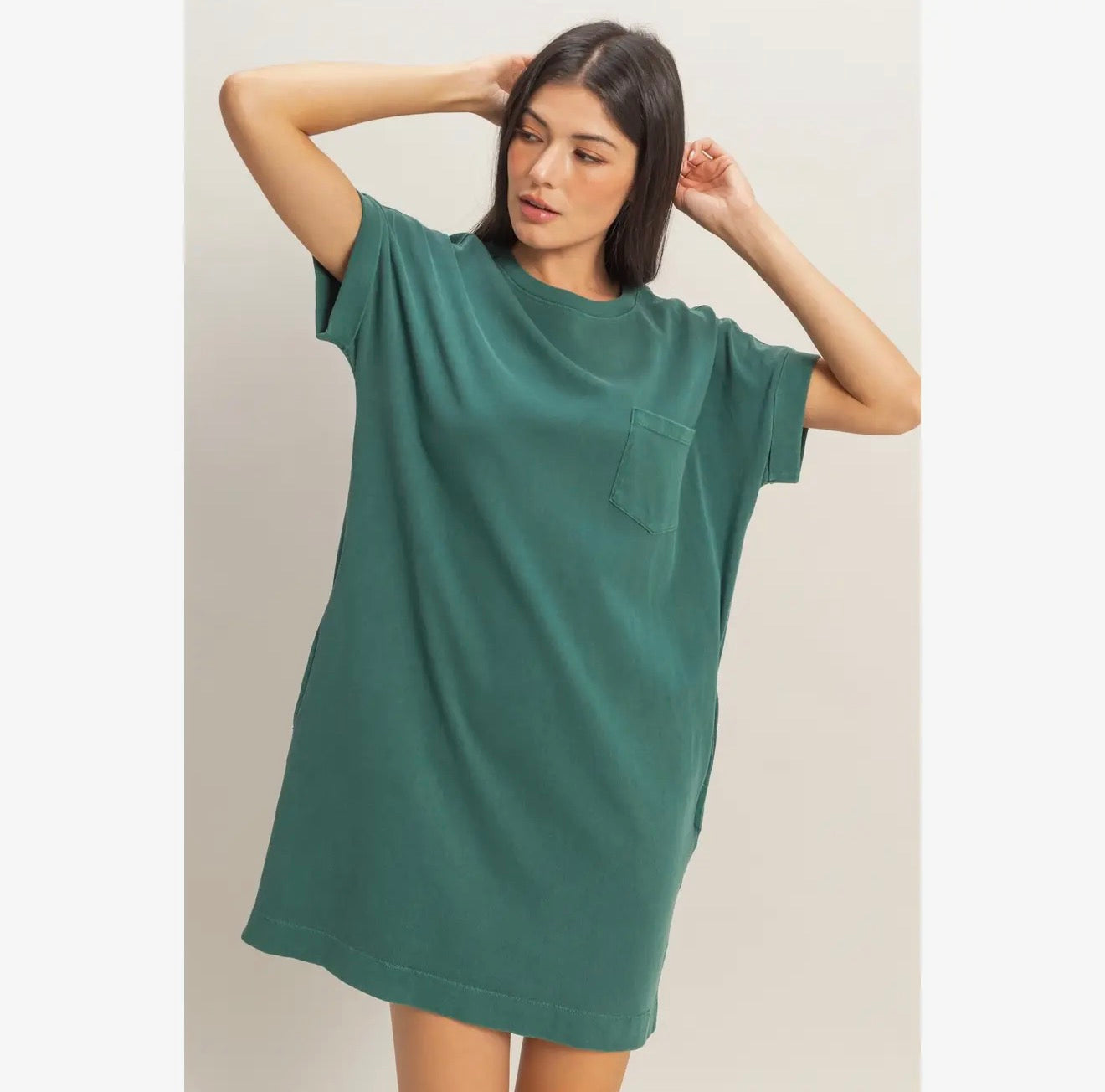 DZ Round Neck T-Shirt Mini Dress