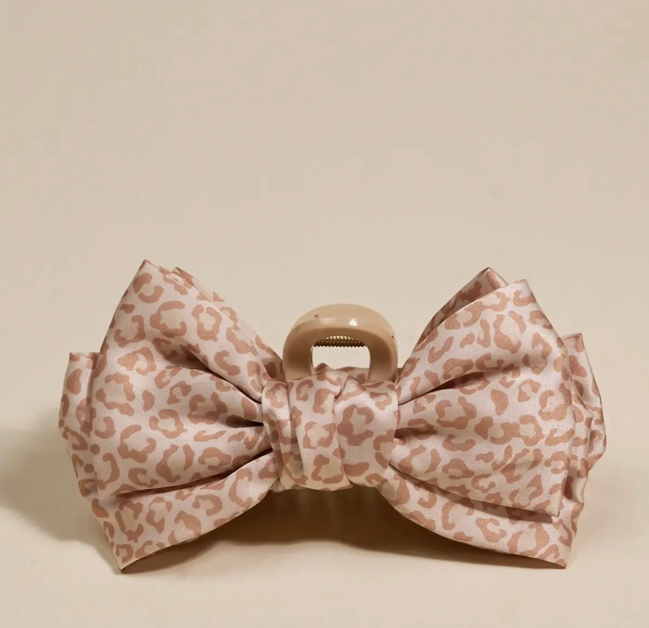 Satin Bow Claw Clip- Chettah