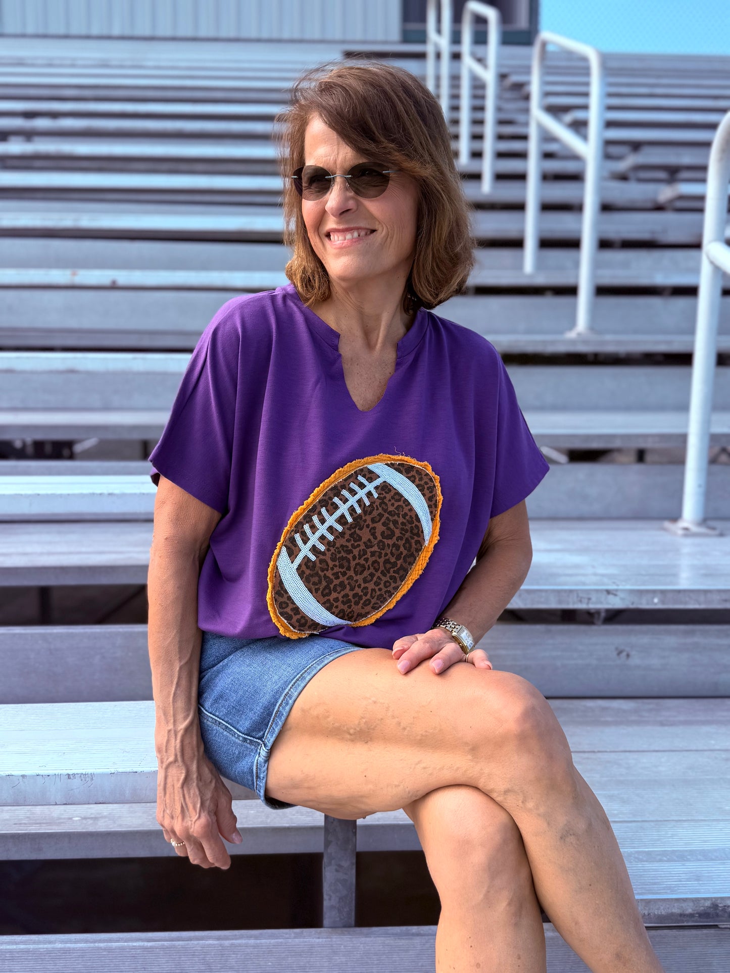 Game Day Gone Wild Tee- Purple/ Gold