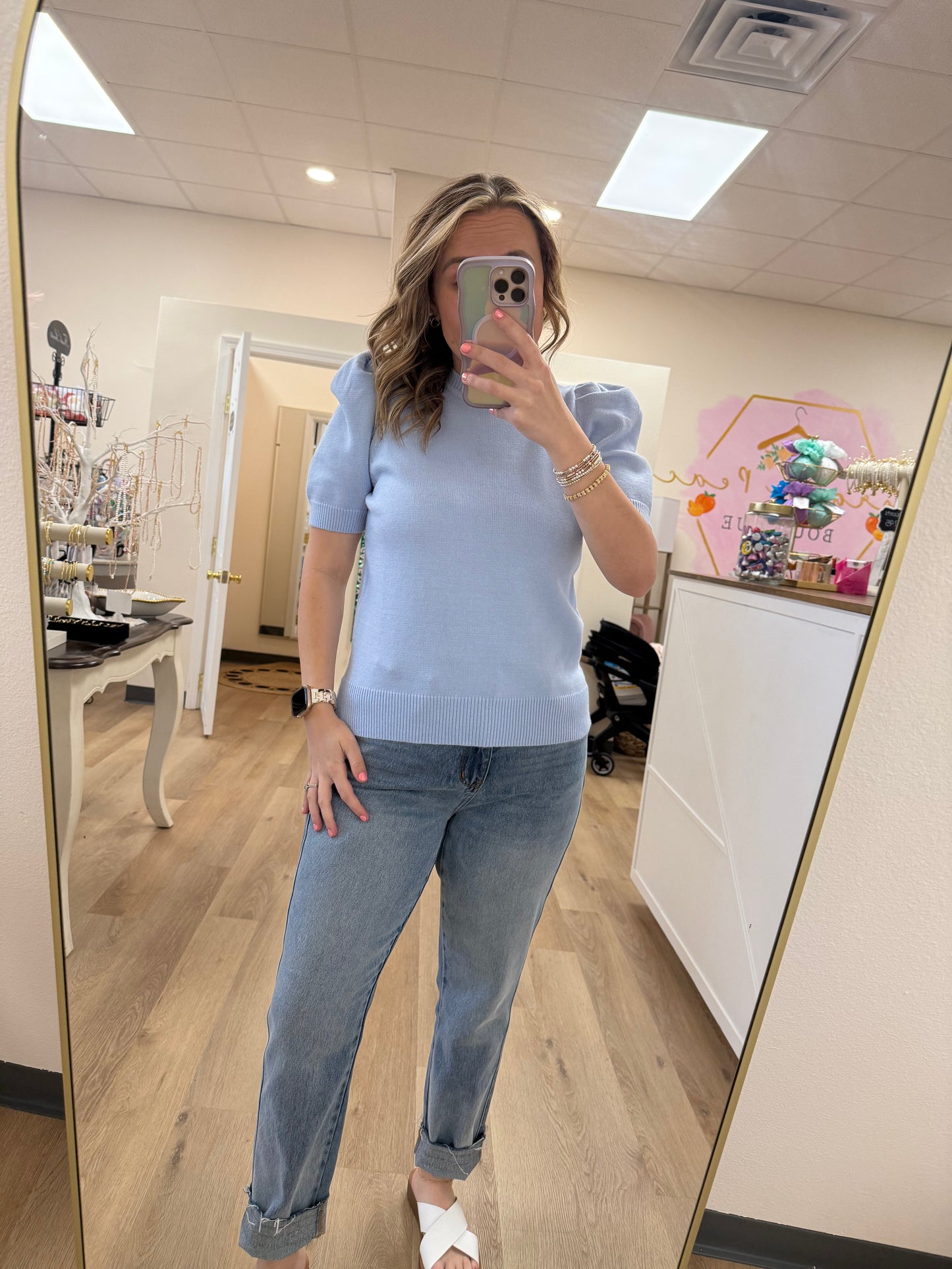 S+S Short Sleeve Sweater Top