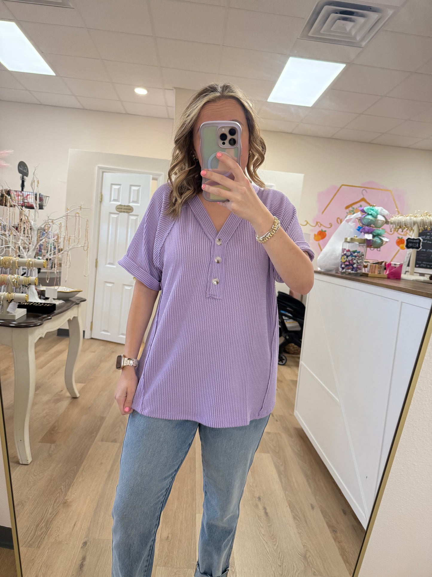 Andrèe Shirred Knit Blouse