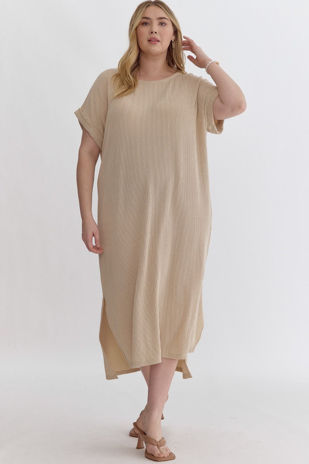Entro Ribbed Maxi Dress Plus