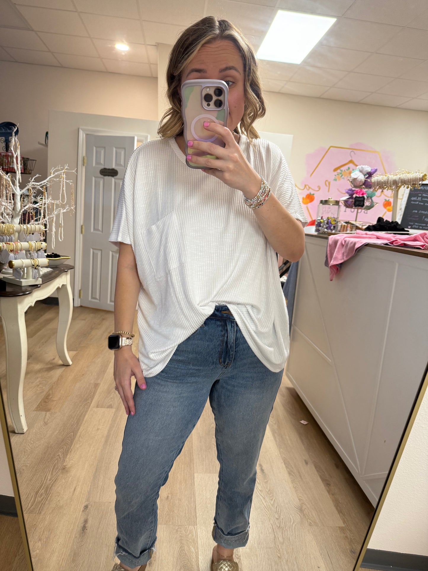 Zenana Two Toned Ribbed Top