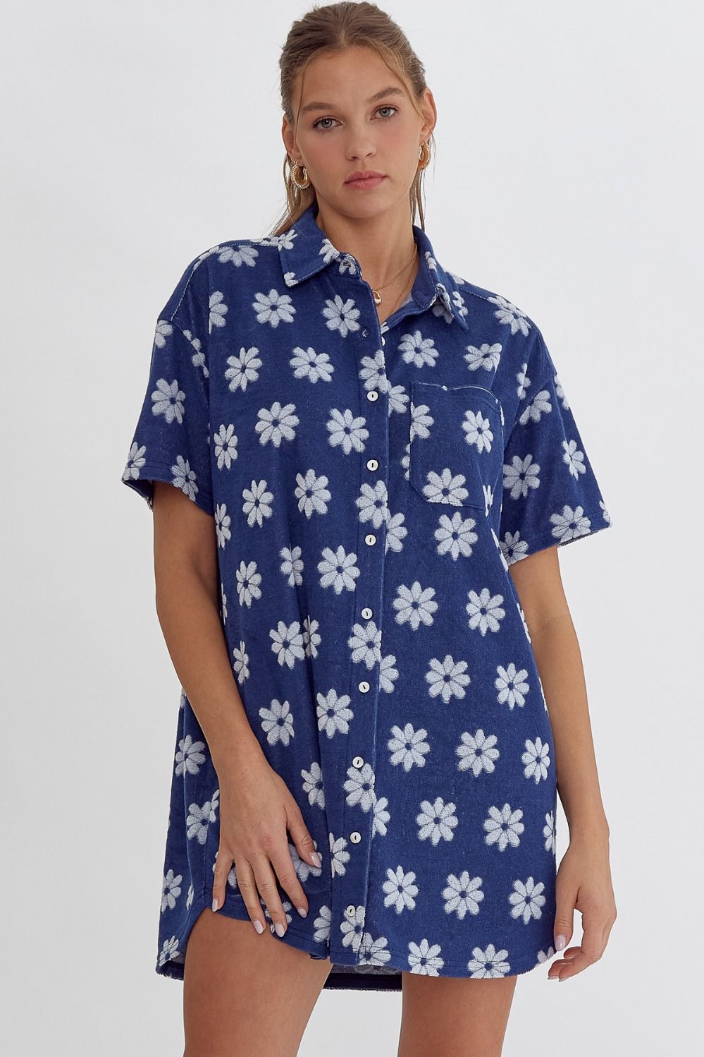 Entro Daisy Short Sleeve Shirt Dress