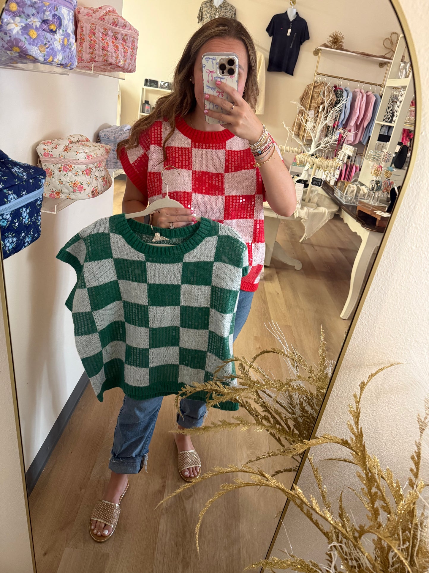 BiBi Game Day Theme Sequin All Sequin Sweater Top