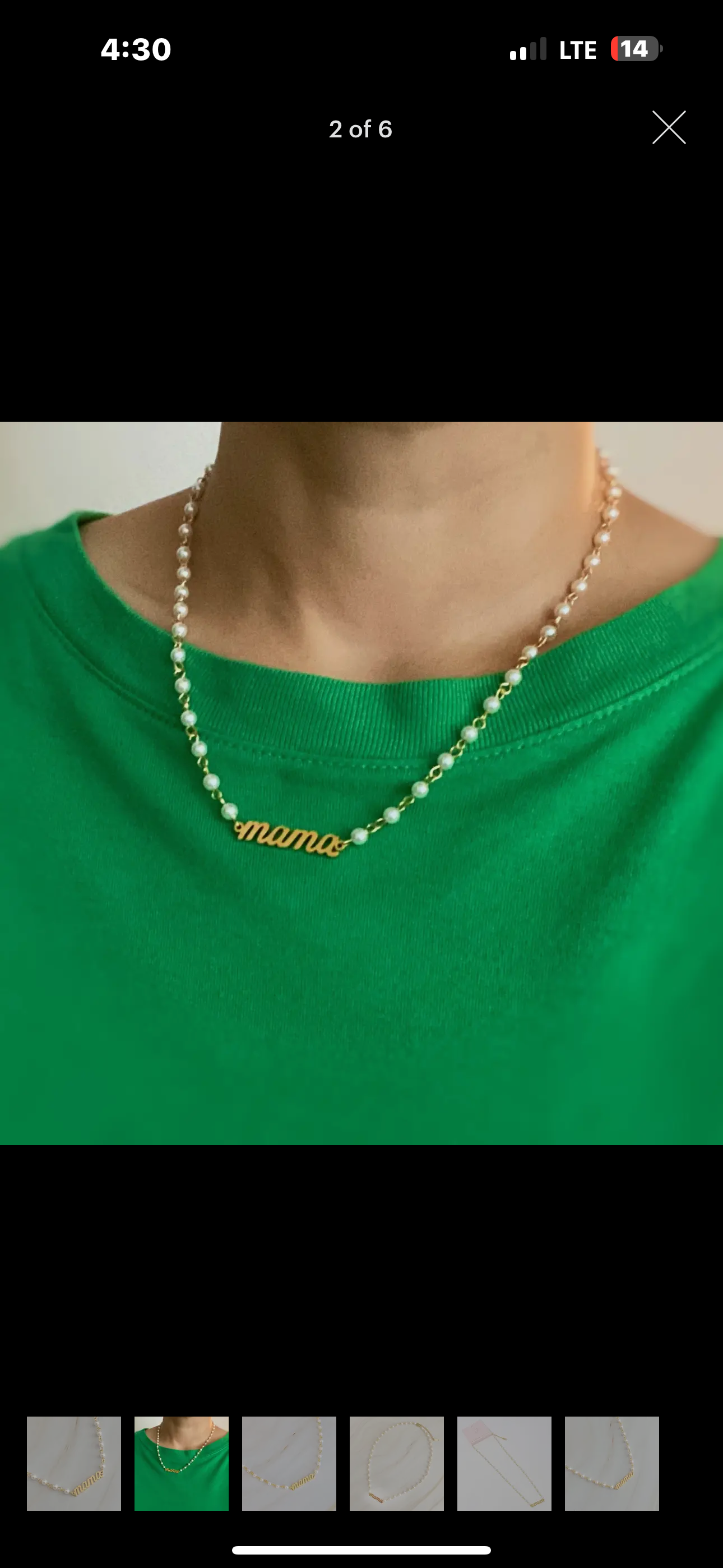 E+Y Mama Pearl Necklace