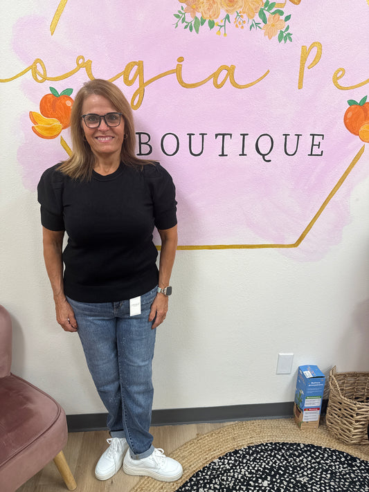 Zenana Short Sleeve Puff Sweaters