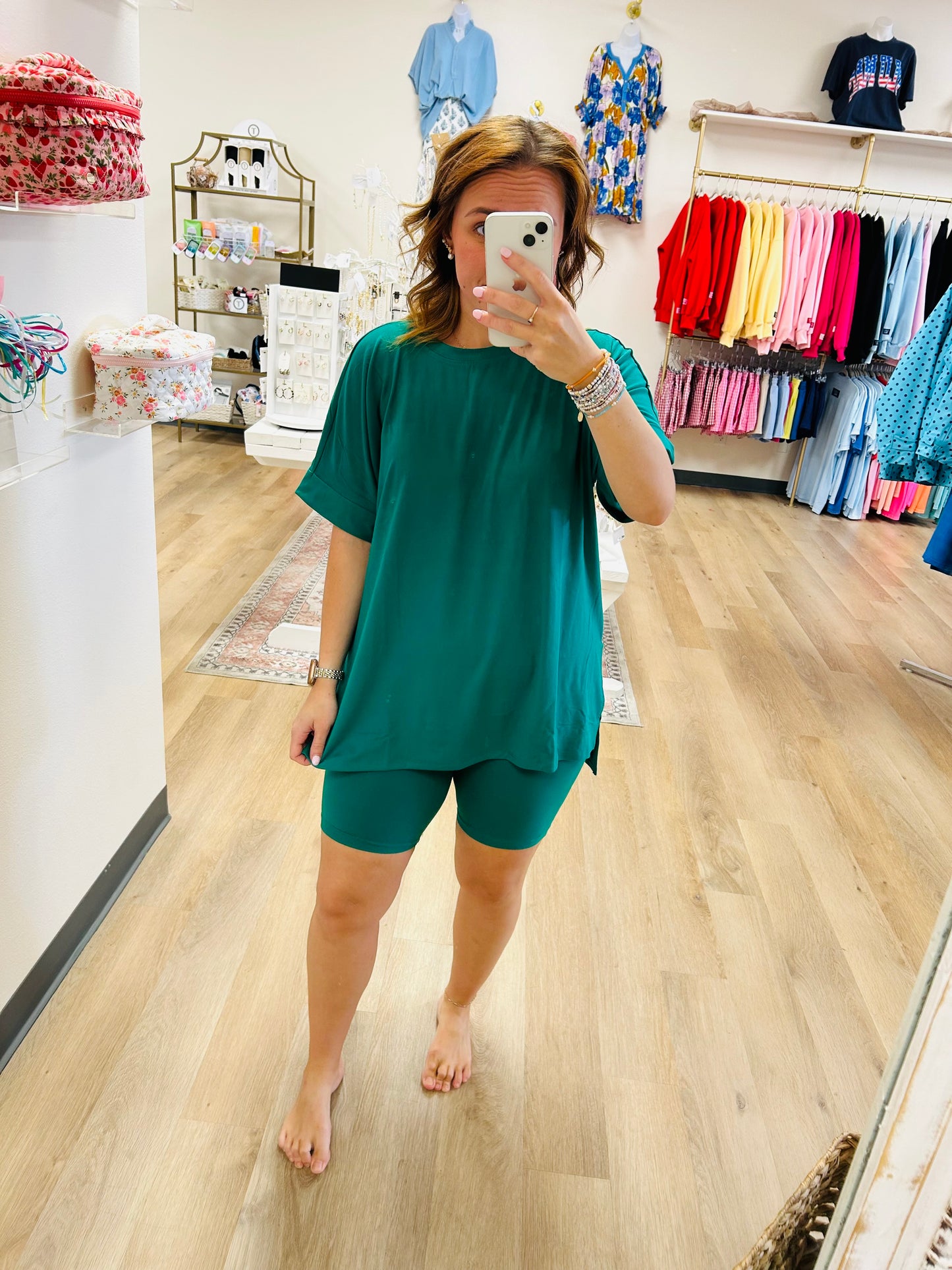 Zenana Biker Shorts Set