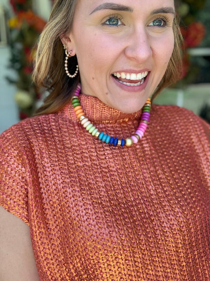 Metallic Vest Sweater