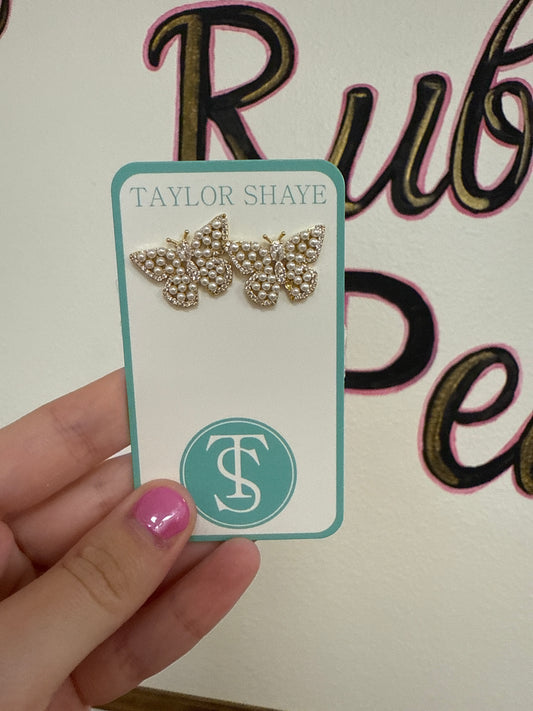 TS Pearl Butterfly Stud