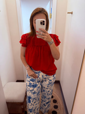 Entro Floral Wide Leg Pants