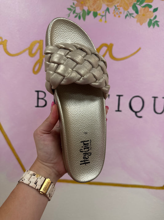 Corky Metallic Braided Slide