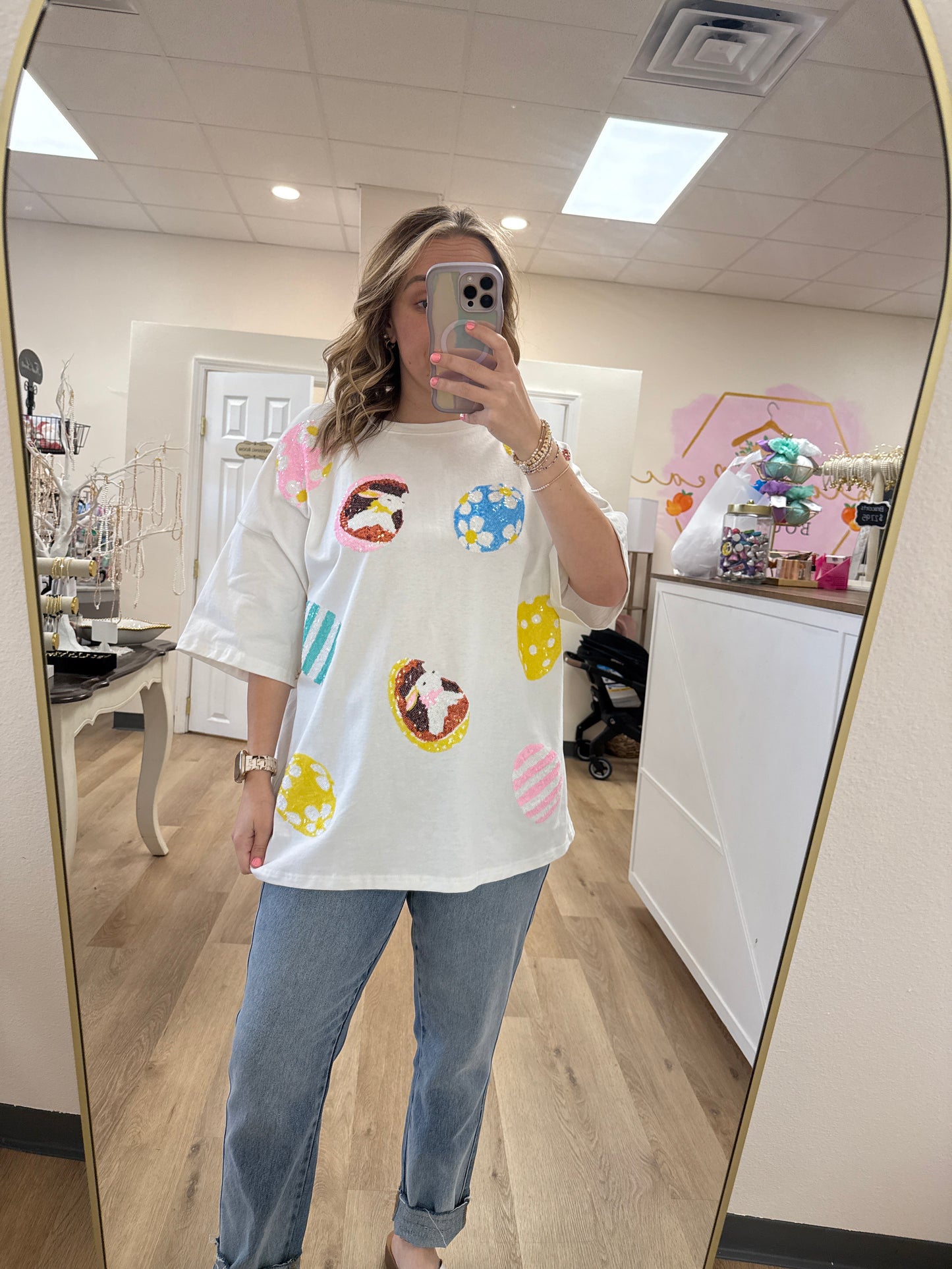 PL Easter Sequin Top