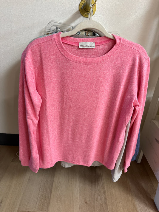 Zenana Hacci Long Sleeve Top
