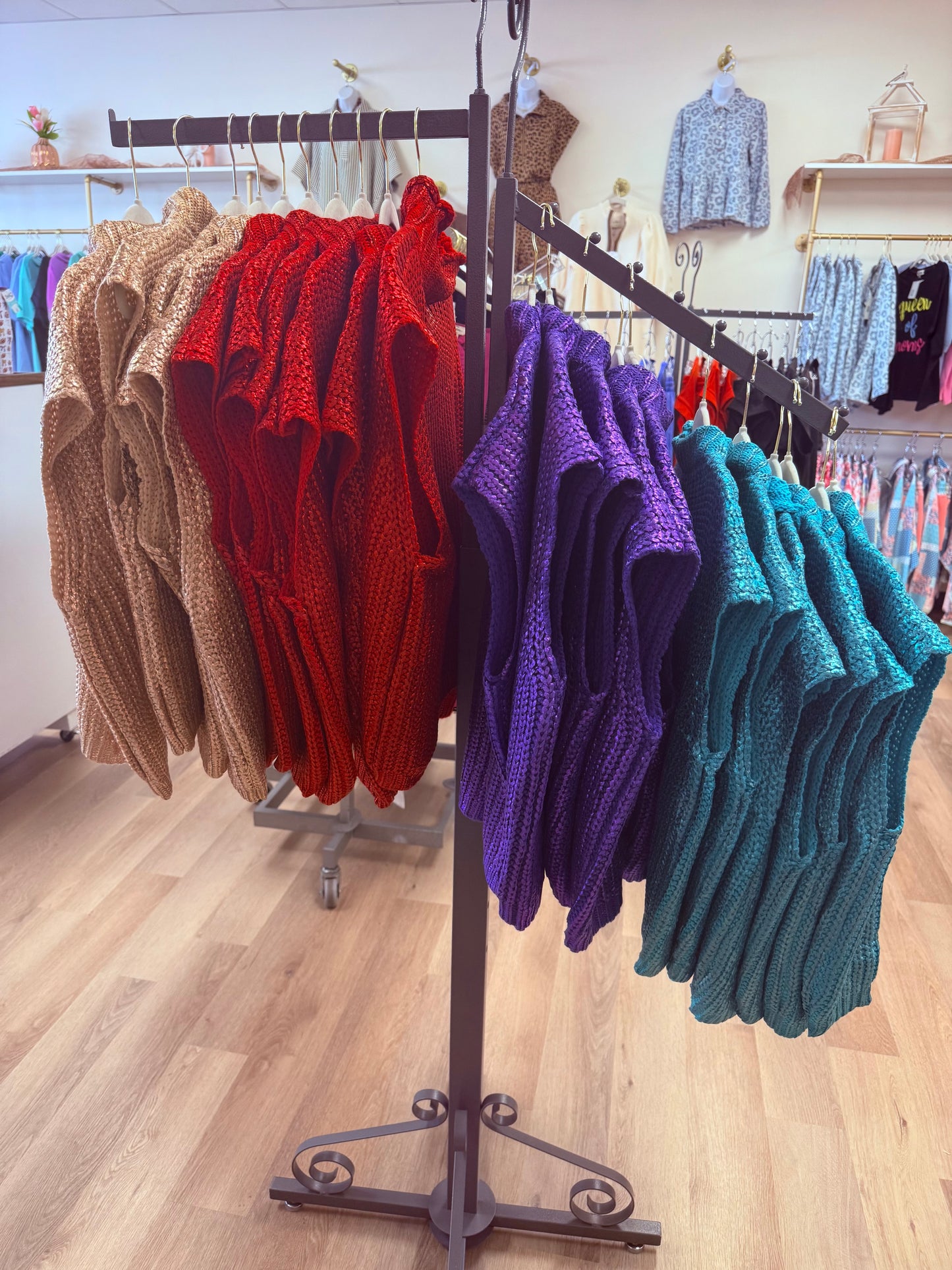 S+S Metallic Foiled Sweater Vest