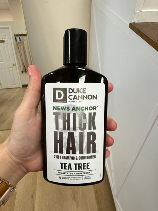 Duke Cannon Thick Hair Tea Tree Shampoo + Conditioner