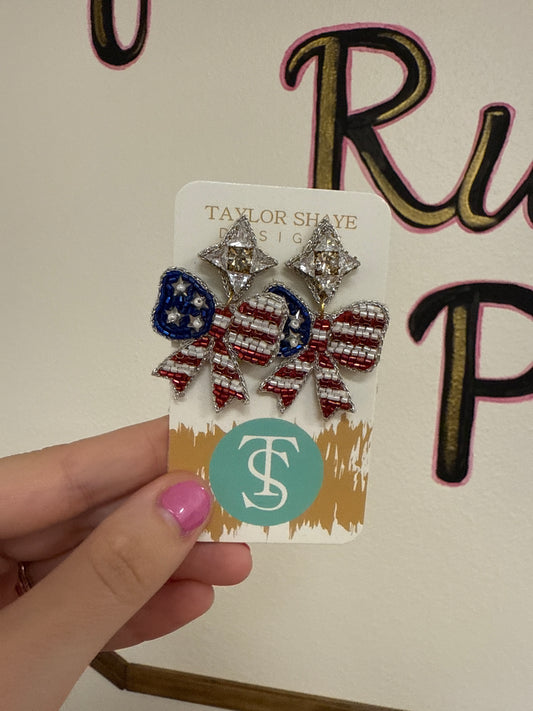 TS Flag Beaded Bows
