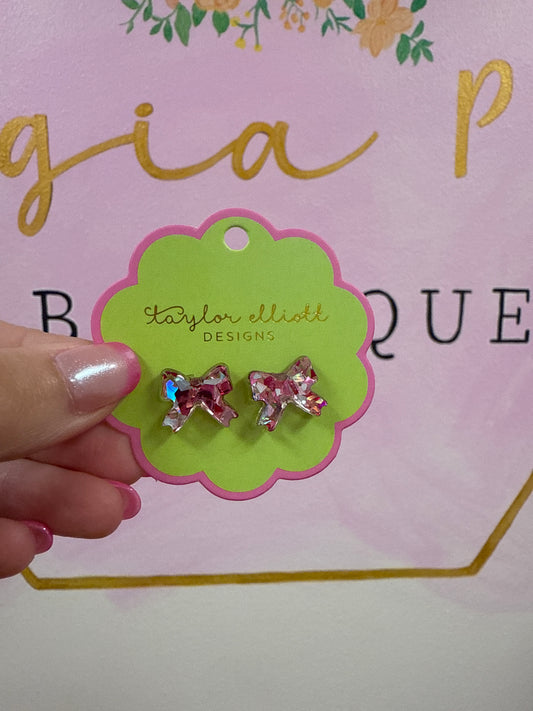 TE Confetti Bow Stud Earrings