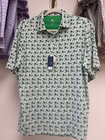 Simply Southern Water Dude Golf Print Polo