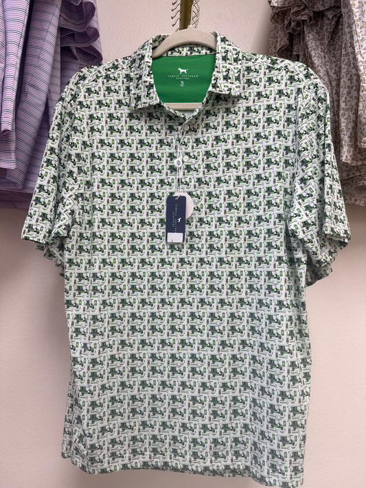 Simply Southern Water Dude Golf Print Polo