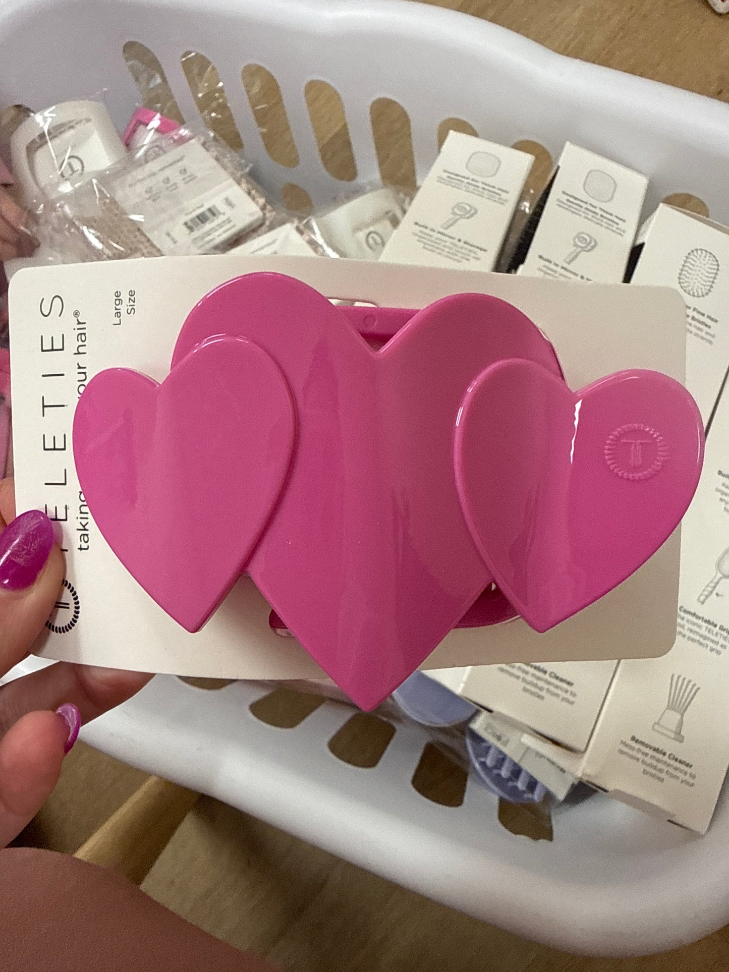 Teleties Heart Flat Clip