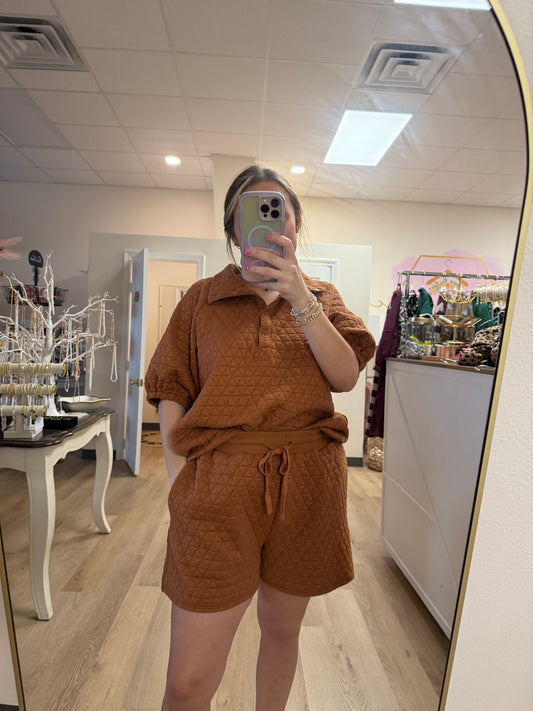 Entro Quilted Puff Sleeve Set