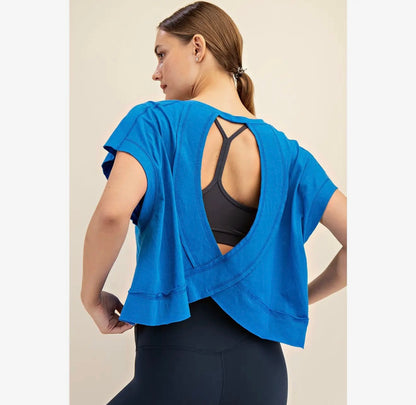 Rae Mode Cotton Open Back Top