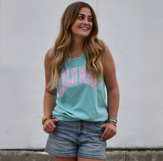 LuLu Mac Polka Dot Tank- Chalky Mint