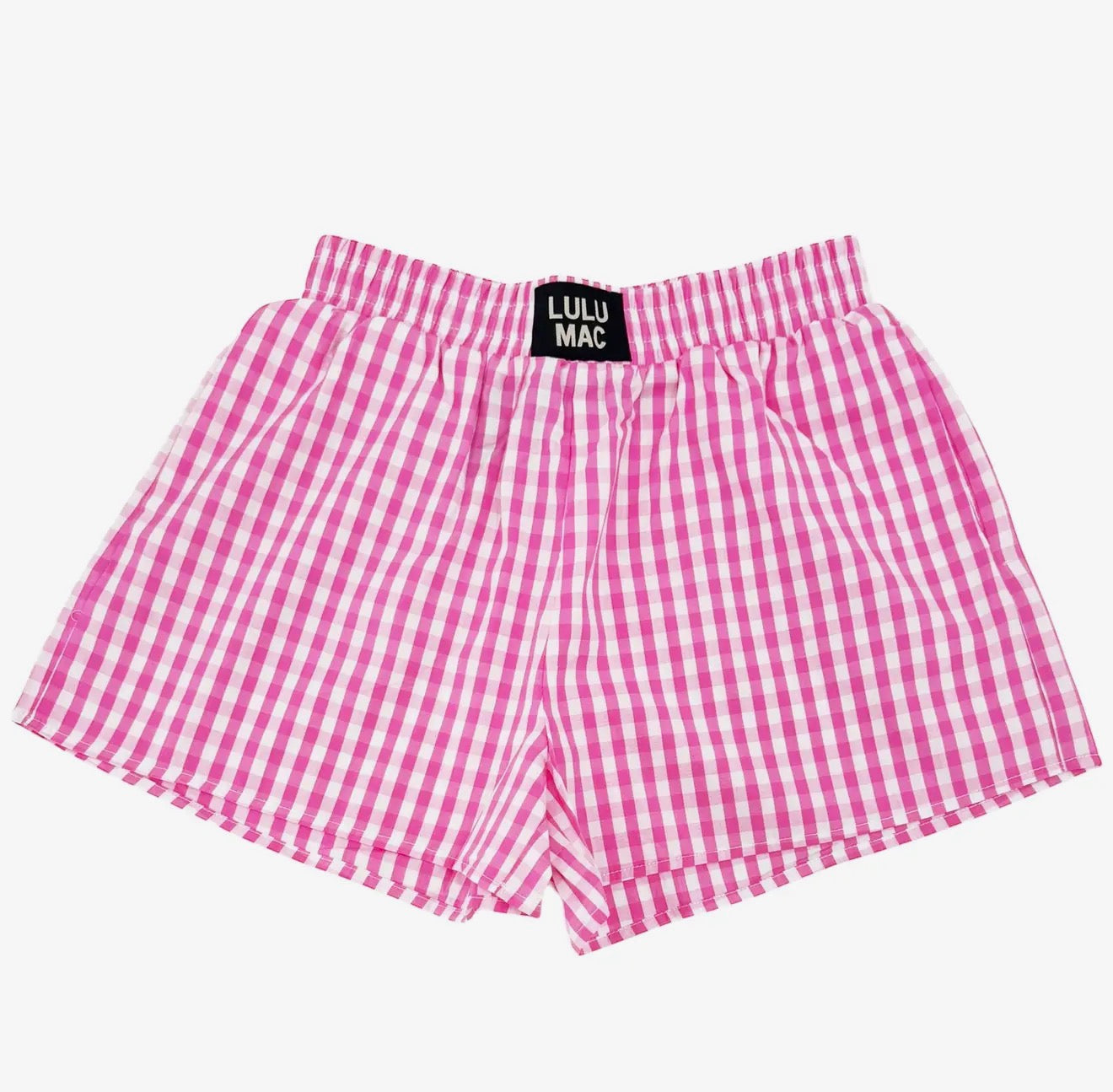 LuLu Mac Gingham Shorts- Pink