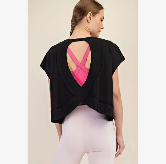 Rae Mode Cotton Open Back Top