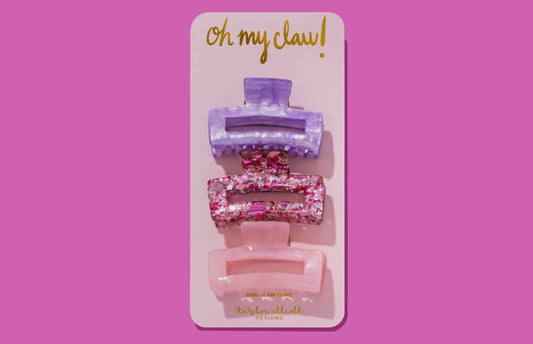 TE Claw Hair Clip Trio