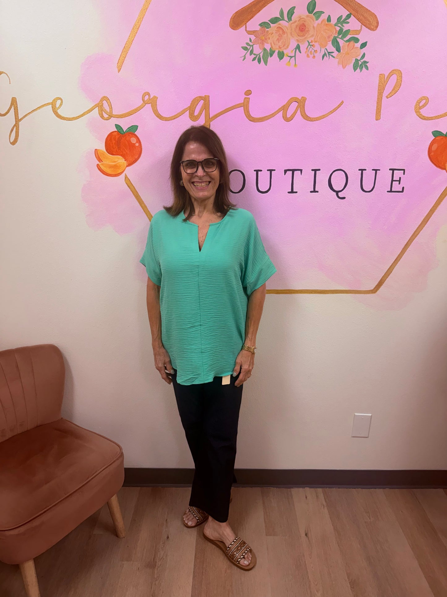 Zenana Airflow V- Neck Top