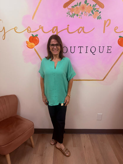 Zenana Airflow V- Neck Top