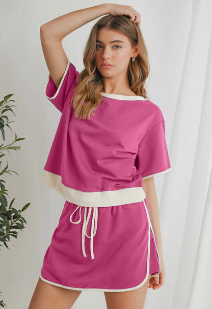 Colorblock Skort Set