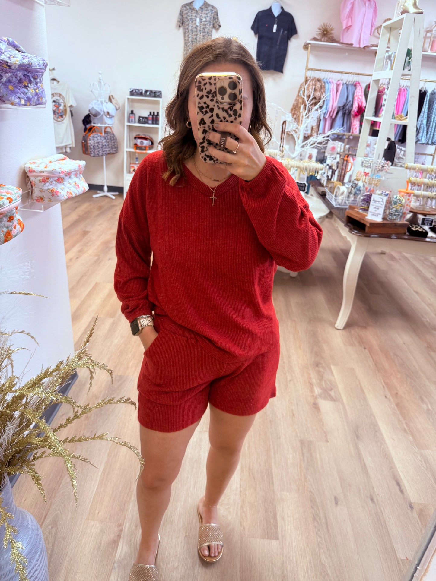 Zenana Hacci Ribbed Set