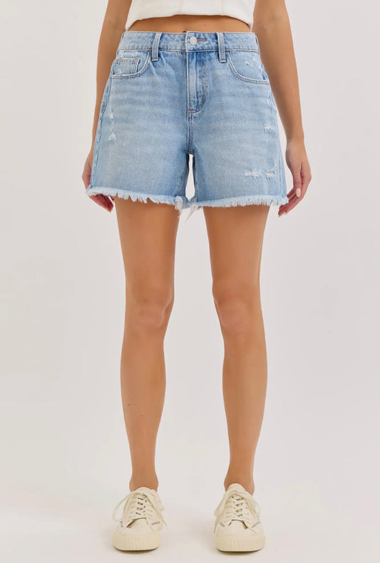 Cello Mid Rise BF Shorts