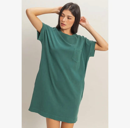 DZ Round Neck T-Shirt Mini Dress