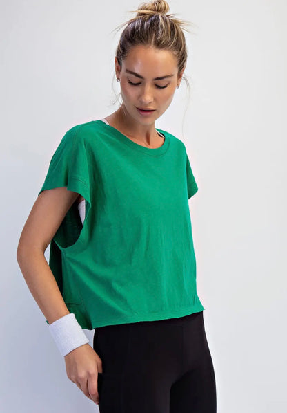 Rae Mode Cotton Open Back Top
